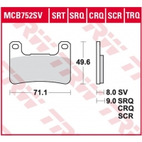 TRW ZF LUCAS KLOCKI HAMULCOWE KH379 SPIEK METALICZNY SINTER RACING (WYCZYNOWE NA TOR) (ZASTĘPUJE MCB752SRQ)