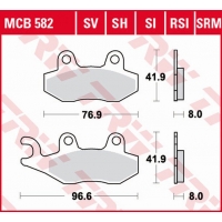 TRW ZF KLOCKI HAMULCOWE KH135 KH214 SINTER STREET APRILIA SX 125 18-, HONDA NSR 150 02-, KAWASAKI KLX 125 10-13, KDX 250 90-94, 
