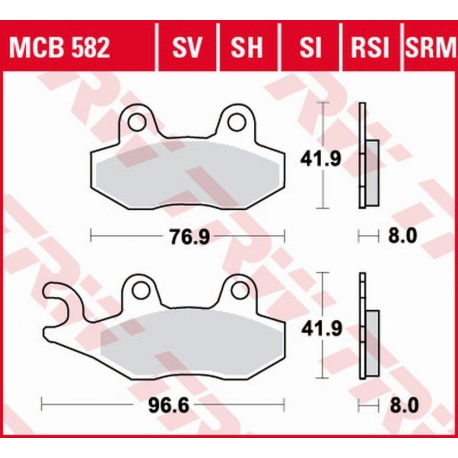 TRW ZF KLOCKI HAMULCOWE KH135 KH214 SINTER STREET APRILIA SX 125 18-, HONDA NSR 150 02-, KAWASAKI KLX 125 10-13, KDX 250 90-94, 