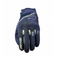 FIVE GLOVES RĘKAWICE TEKSTYLNE RS3 EVO KOLOR CZARNY/ŻÓŁTY FLUO ROZMIAR 8