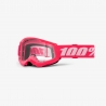 100 PROCENT GOGLE STRATA 2 YOUTH JUNIOR PINK - CLEAR LENS - KOLOR RÓŻOWY/BIAŁY SZYBA PRZEŹROCZYSTA