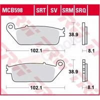 TRW ZF KLOCKI HAMULCOWE KH142 SINTER RACING (WYCZYNOWE) BMW C-EVOLUTION 14-, C 650 11-, SUZUKI BURGMAN 650 04- PRZÓD