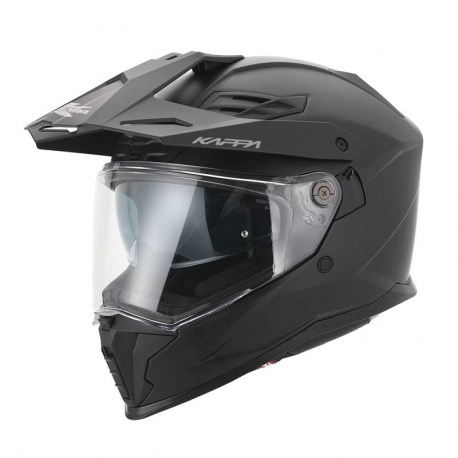 KAPPA 2025/05 KASK KV33 SOLID ENDURO DUAL OFF ROAD Z SZYBĄ I BLENDĄ KOLOR CZARNY MATT ROZMIAR 60 / L (HOMOLOGACJA ECE 22R06)