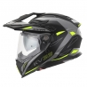 KAPPA 2025/05 KASK KV33 GRAPHIC WIZZARD ENDURO DUAL OFF ROAD Z SZYBĄ I BLENDĄ KOLOR CZARNY SZARY ŻÓŁTY FLUO MATT ROZMIAR 54 / XS