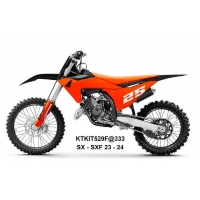 UFO 2025/04 KOMPLET PLASTIKÓW (FULL KIT) Z OSŁONAMI TELESKOPÓW (AMORTYZATORÓW) KTM SX 125 / 250 / 300 TBI '23-'24, SX-F 250 / 35