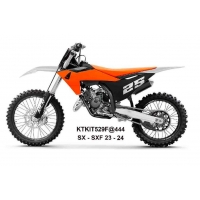 UFO 2025/04 KOMPLET PLASTIKÓW (FULL KIT) Z OSŁONAMI TELESKOPÓW (AMORTYZATORÓW) KTM SX 125 / 250 / 300 TBI '23-'24, SX-F 250 / 35
