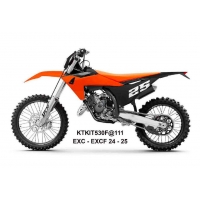UFO 2025/04 KOMPLET PLASTIKÓW (FULL KIT) Z OSŁONAMI TELESKOPÓW (AMORTYZATORÓW) KTM EXC 150 / 250 / 300 TBI '24-'25, EXC-F 250 / 