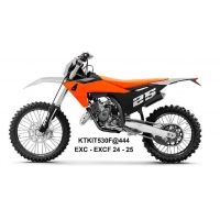 UFO 2025/04 KOMPLET PLASTIKÓW (FULL KIT) Z OSŁONAMI TELESKOPÓW (AMORTYZATORÓW) KTM EXC 150 / 250 / 300 TBI '24-'25, EXC-F 250 / 
