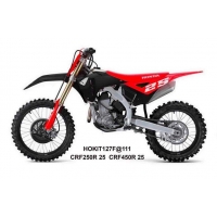 UFO 2025/04 KOMPLET PLASTIKÓW (FULL KIT) Z OSŁONAMI TELESKOPÓW (AMORTYZATORÓW) HONDA CRF 250 R / 450 R '25-, KOLOR CZERWONY / CZ