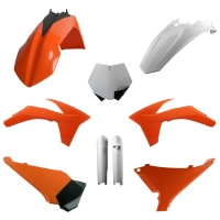 POLISPORT KOMPLET PLASTIKÓW (FULL KIT) KTM SX '12 SX-F '11- '12 XC/XC-F '12 W ZESTAWIE TABLICA PRZEDNIA (8664400007) I OSŁONY 