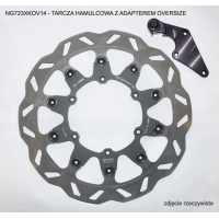 NG TARCZA HAMULCOWA PRZÓD Z ADAPTEREM OVERSIZE (320X118X5) YAMAHA YZF 450 '08-'15' (NG723XK14)