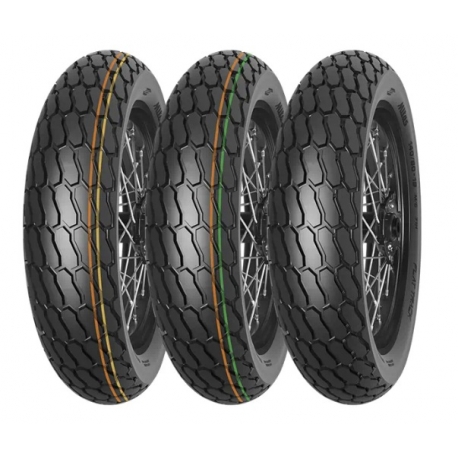 MITAS OPONA 130/80-19 (27x7-19) FLAT TRACK SUPER SOFT NHS TT (POMARAŃCZOWO-ZIELONY PASEK) PRZÓD/TYŁ DOT 2025 (DOT:XVDP) (NOWOŚĆ 