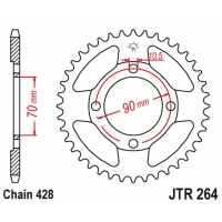 JT ZĘBATKA TYLNA JTR264 45 HONDA CT 110 '99-00' (26445JT) (ŁAŃC.428)