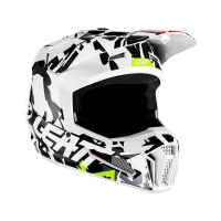 KASK MOTOCYKLOWY Z GOGLAMI JUNIOR LEATT MOTO 3.5 ZEBRA