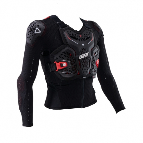 KOSZULKA Z OCHRANIACZAMI JUNIOR LEATT 4.5 HYBRID BLACK (134-146CM) S/M