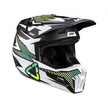 KASK MOTOCYKLOWY Z GOGLAMI JUNIOR LEATT KIT MOTO 3.5 STORM TEAL M