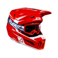 KASK MOTOCYKLOWY Z GOGLAMI LEATT KIT MOTO 3.5 RED