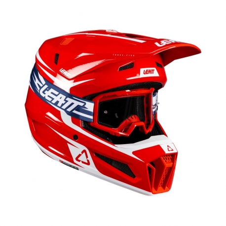 KASK MOTOCYKLOWY Z GOGLAMI LEATT KIT MOTO 3.5 RED