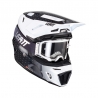 KASK MOTOCYKLOWY Z GOGLAMI LEATT KIT MOTO 8.5 BLACK WHITE XL