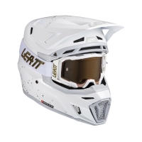 KASK MOTOCYKLOWY Z GOGLAMI LEATT KIT MOTO 8.5 WHITE M