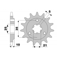 JT ZĘBATKA PRZEDNIA 415 15 SUZUKI TS 50, YAMAHA DT 50MX (41515JT) (ŁAŃC. 420)