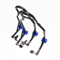 BIKETEC PROMOCJA PODNOŚNIK STOJAK MOTOCYKLOWY BIKER (PRZÓD/TYŁ) TYP-V (ROLKI) KOMPLET