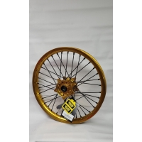 HAAN WHEELS (EXCEL) KOMPLETNE KOŁO PRZEDNIE 21 CALI 21 x 1.85 (OBRĘCZ EXCEL) YAMAHA XTZ 700 TENERE (690) '20-, ZŁOTA OBRĘCZ / CZ