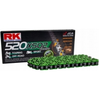 RK ŁAŃCUCH NAPĘDOWY (MOTOCROSS) 520MXZ5-120 ZAPINKA (CL) W ZESTAWIE KOLOR ZIELONY (POJEMNOŚĆ: DO 500 CCM) (37,8 KN)