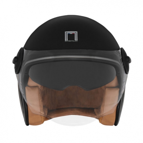 NOX PREMIUM KASK OTWARTY JET HERITAGE LINE KOLOR CZARNY/TYTANOWY MAT ROZMIAR L