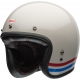KASK MOTOCYKLOWY BELL CUSTOM 500 ECE6 STRIPES PEARL WHITE RED BLUE S