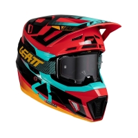 KASK MOTOCYKLOWY Z GOGLAMI LEATT KIT MOTO 7.5 RED