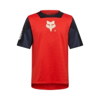 KOSZULKA ROWEROWA FOX JUNIOR DEFEND ELEVATED FLUO RED