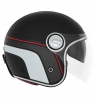 NOX PROMOCJA PREMIUM KASK OTWARTY JET HERITAGE LINE KOLOR CZARNY MAT/CZERWONY/BIAŁY ROZMIAR M