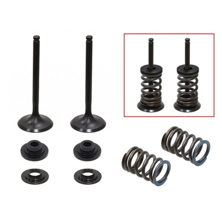 PSYCHIC ZAWORY WYDECHOWE (KOMPLET 2 SZT. ZAWORÓW ZE SPRĘŻYNAMI I PODKŁADKAMI) SUZUKI RMZ 450 '08-'15, RMX 450 '10-'14 STALOWE (M