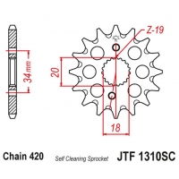 JT ZĘBATKA PRZEDNIA 2157 14 HONDA CRF 150 '07-20' (215714JT) (ŁAŃC. 420) SAMOOCZYSZCZAJĄCA
