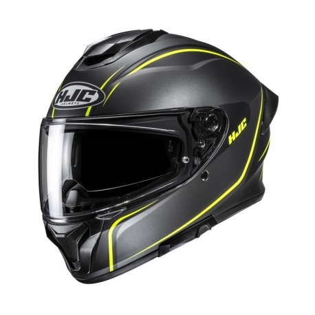 KASK MOTOCYKLOWY HJC C71 QUEZ BLACK YELLOW
