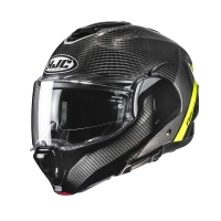 KASK MOTOCYKLOWY HJC F100 CARBON STAN BLACK YELLOW