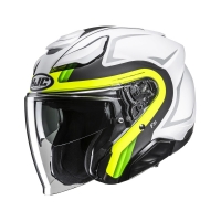 KASK MOTOCYKLOWY HJC F31 BASK WHITE YELLOW