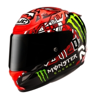 KASK MOTOCYKLOWY HJC RPHA12 QUARTARARO REPLICA 2 RED BLACK