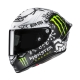 KASK MOTOCYKLOWY HJC RPHA1 V2 CARBON QUARTARARO SNOW DIABLO REPLICA BLACK WHITE