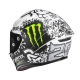 KASK MOTOCYKLOWY HJC RPHA1 V2 CARBON QUARTARARO SNOW DIABLO REPLICA BLACK WHITE
