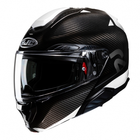 KASK MOTOCYKLOWY HJC RPHA91 NOELA CARBON BLACK WHITE XL