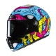 KASK MOTOCYKLOWY HJC V10 SQUEEZE BLUE PINK