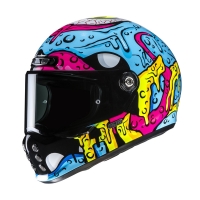 KASK MOTOCYKLOWY HJC V10 SQUEEZE BLUE PINK