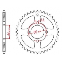 JT ZĘBATKA TYLNA 832 52 YAMAHA DT 50R 97-98 (83252JT) (ŁAŃC. 420) - MOŻE BYĆ ZASTĄPIONA PRZEZ 4461 52 (JTR1832.52)