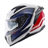 KAPPA KASK KV52 KRONOS INTEGRALNY Z BLENDĄ KOLOR BIAŁY CZERWONY NIEBIESKI CARBON LOOK ROZMIAR 58 / M (HOMOLOGACJA ECE 22R06)