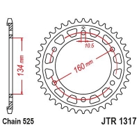 JT ZĘBATKA TYLNA 4405 40 HONDA CBR 1000RR 17-23 (SC77), CBR 1000SP 17-19 (JTR1317.40)* (ŁAŃC. 525)