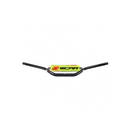 SCAR RACING KIEROWNICA Z POPRZECZKĄ 28,6MM MODEL STEWART/VILLOPOTO KOLOR CZARNY GĄBKA CZARNY/ŻÓŁTY FLUO