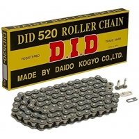 DID ŁAŃCUCH NAPĘDOWY 520-114 (114 OGNIW) BEZ O-RINGÓW (OTWARTY + ZAPINKA)
