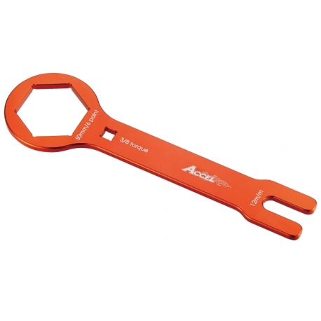 ACCEL KLUCZ DO SERWISU ZAWIESZEŃ PRZEDNICH WP SZEŚCIOKĄTNY 50MM DO ROZKRĘCANIA GÓRNYCH NAKRĘTEK AMORTYZATORA KTM, HUSQVARNA KOLO